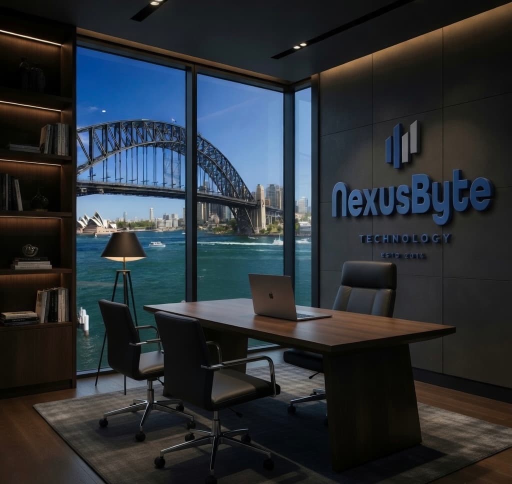 NexusByte team working together in the office