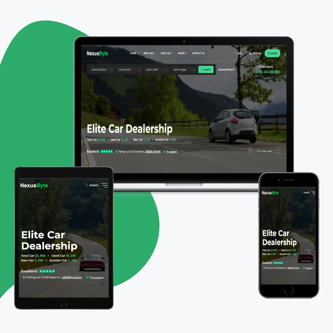 Image of Car Rental Website